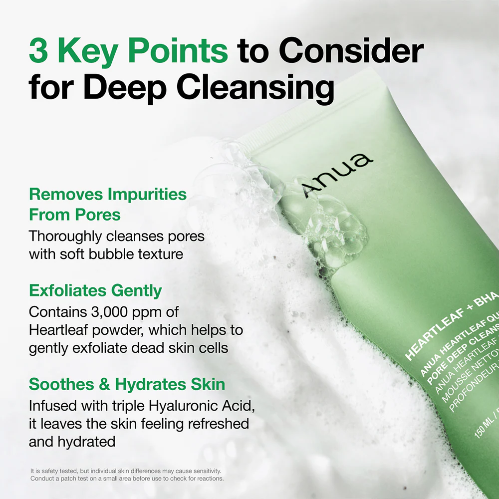 ANUA – Heartleaf Deep Cleansing Foam