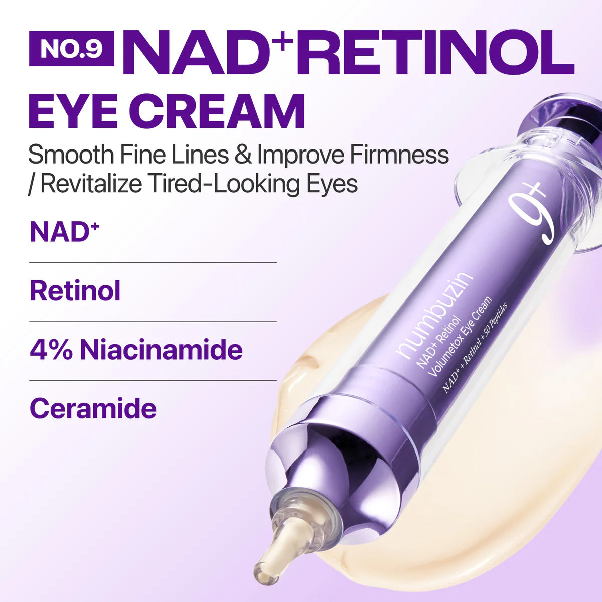 NUMBUZIN - No.9 NAD+ Retinol Volumetox Eye Cream [10ml]